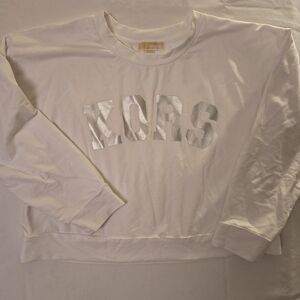 Michael Kors Cream Sweatshirt with Gold Tag